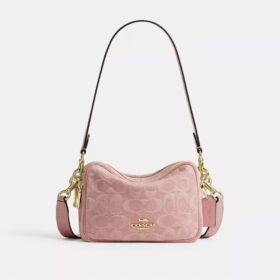 Mini Carey Crossbody Bag in Signature Denim