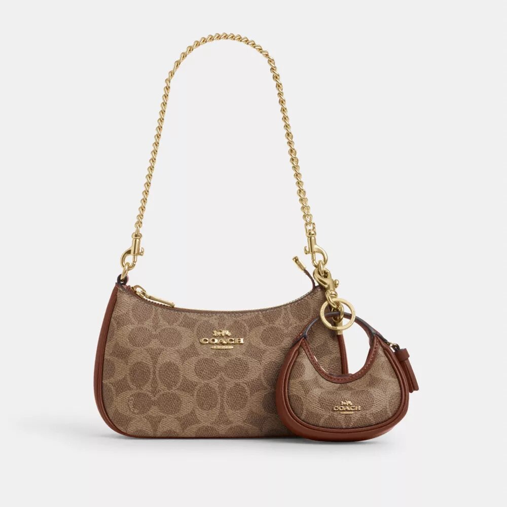 Mini Carmen Bag Charm in Signature Canvas