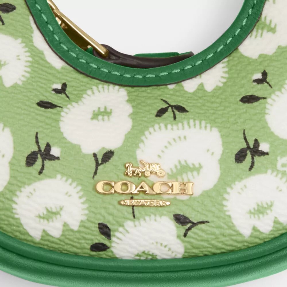 Mini Carmen Bag Charm with Floral Print