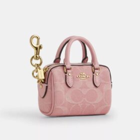 Mini Rowan Bag Charm in Signature Denim