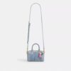 Mini Rowan Crossbody Bag in Loved Denim with Charms