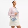 Mini Rowan Crossbody Bag in Loved Denim with Charms