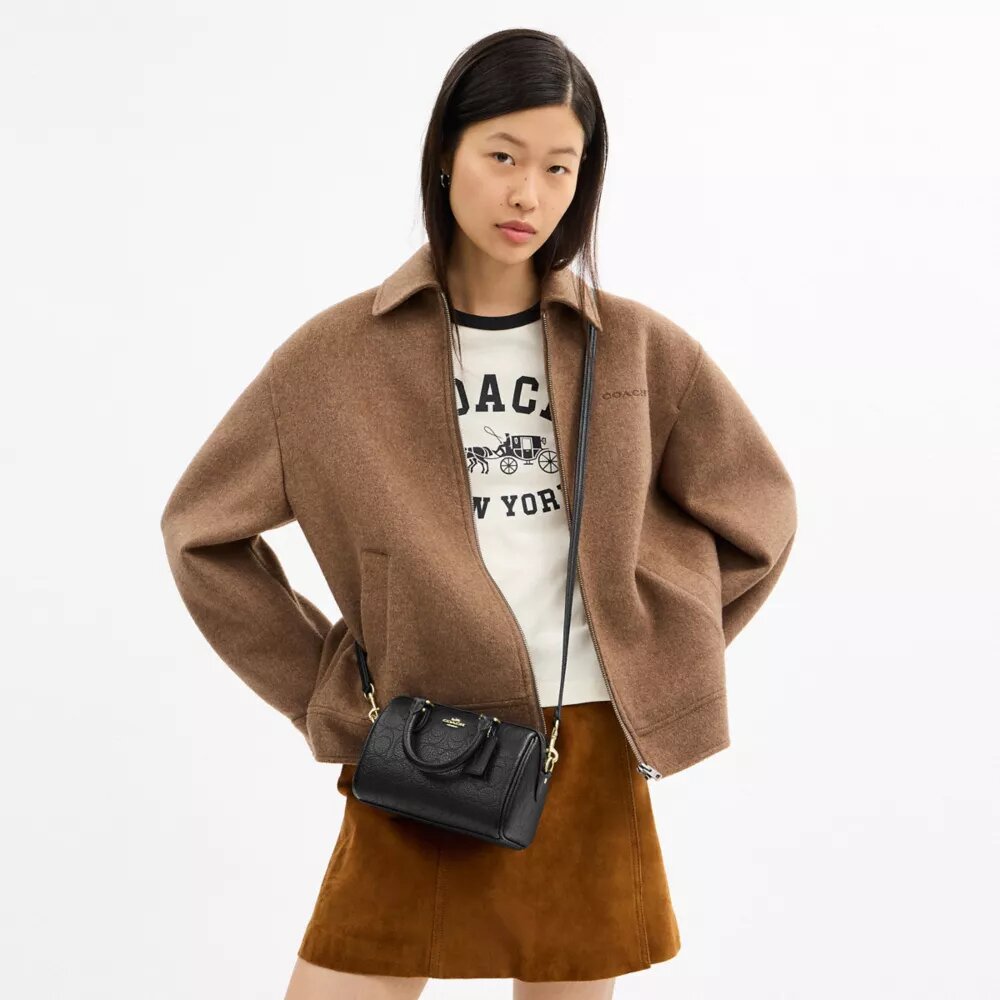 Mini Rowan Crossbody Bag in Signature Leather