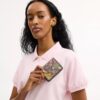 Mini Wallet on a Chain in Signature Jacquard with Floral Embroidery