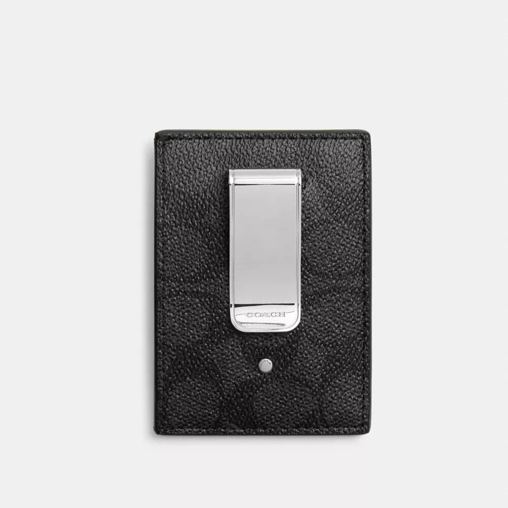 Money Clip Card Case in Signature Canvas