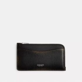 New York Zip Card Case in Loved Leather