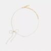 Pearl Bow Choker Necklace