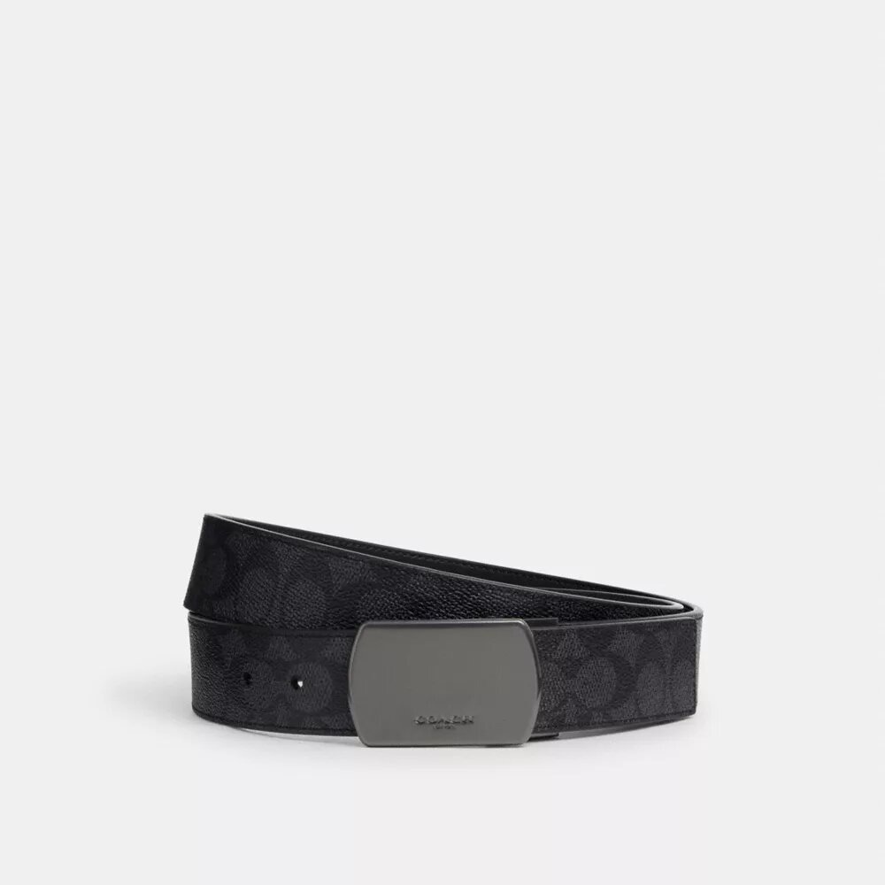 Plaque Buckle Cut-To-Size Reversible Belt, 38 Mm