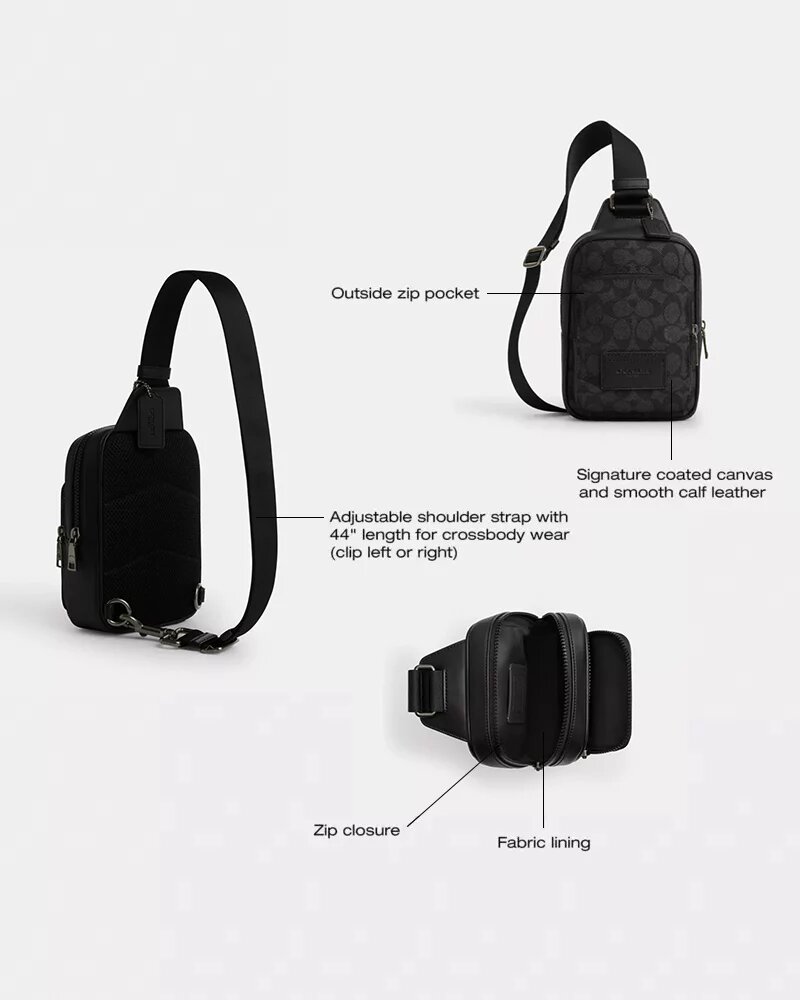 Racer Sling Pack in Signature Canvas