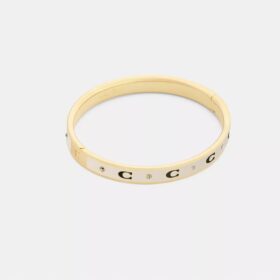 Repeated C Hinged Bangle