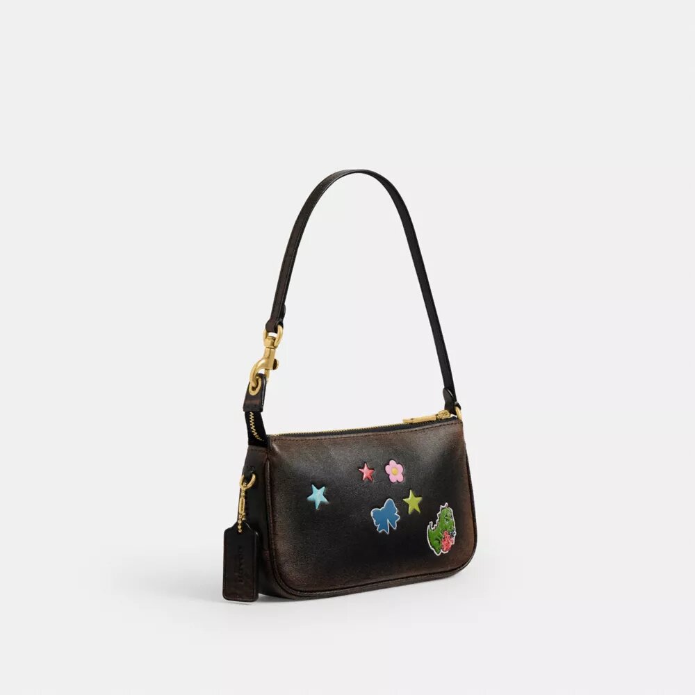 Rexy 10Th Birthday Plaza Bag 18 in Loved Leather with Sticker Print
