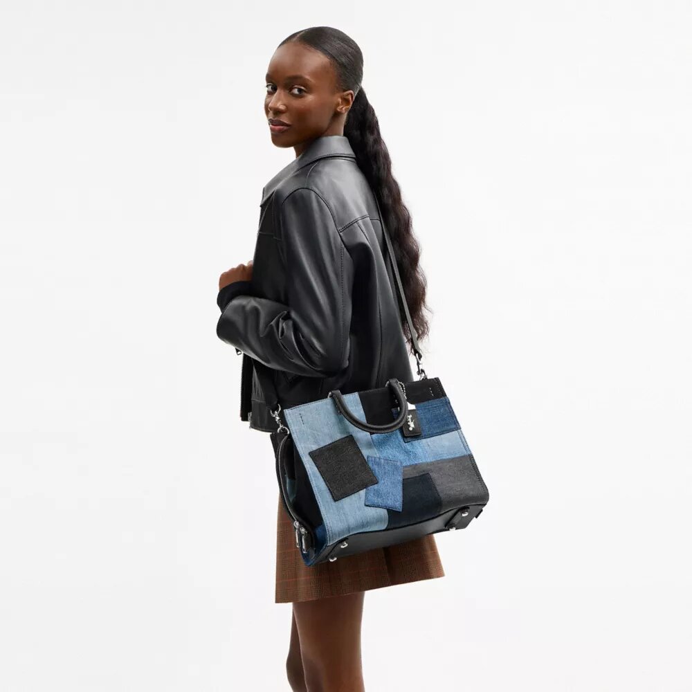 Rogue Bag with Repurposed Denim Patchwork