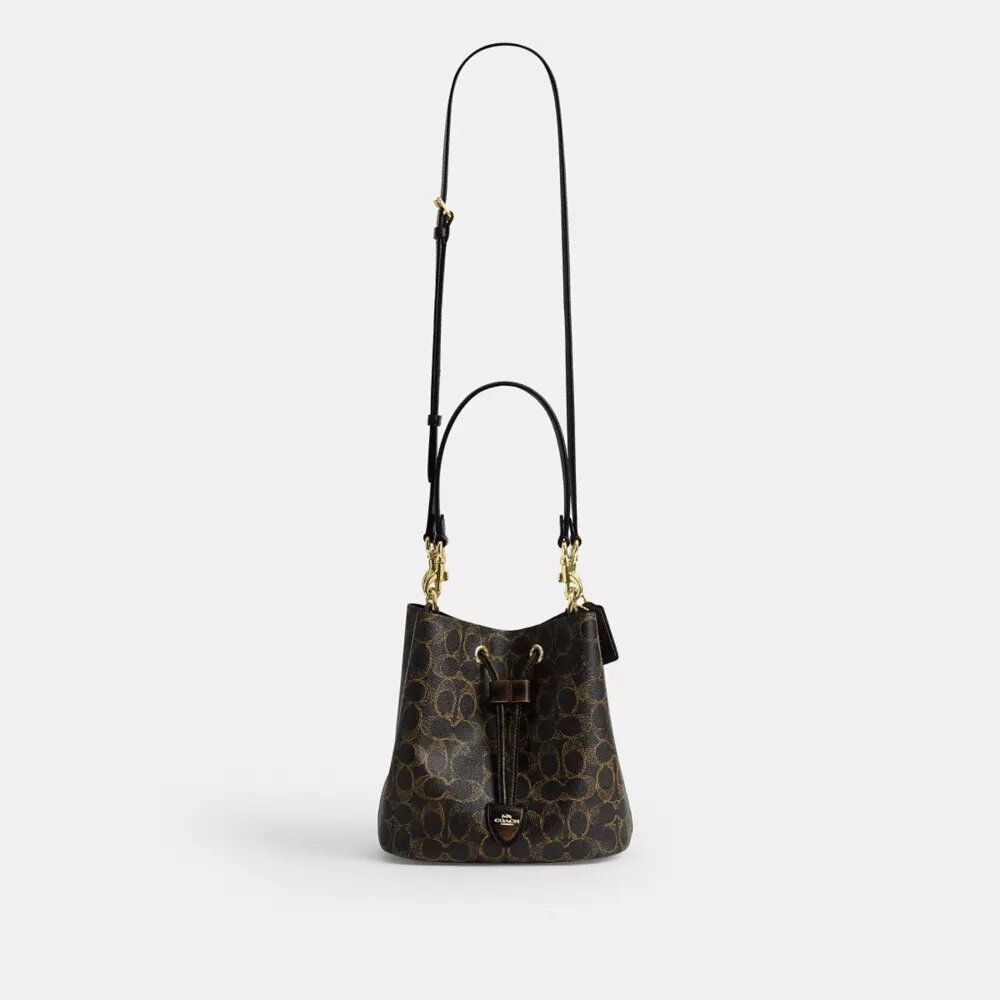 Rowan Bucket Bag in Loved Signature Canvas with Charms