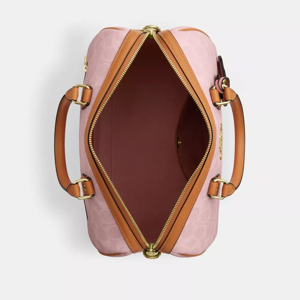 Rowan Large Satchel Bag in Signature Canvas with Charms