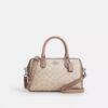 Rowan Satchel Bag in Blocked Signature Canvas