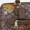 Rowan Satchel Bag in Signature Jacquard with Floral Embroidery