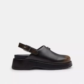 Sculpted C Platform Clog in Loved Leather