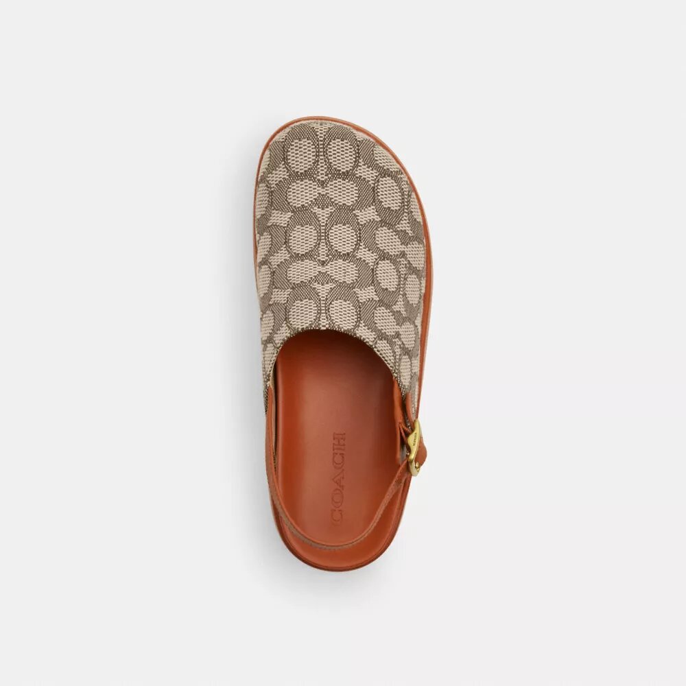 Sculpted C Platform Clog in Signature Textile Jacquard