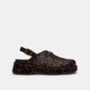 Sculpted C Platform Clog with Leopard Print