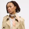 Signature Rainbow Print Silk Skinny Scarf