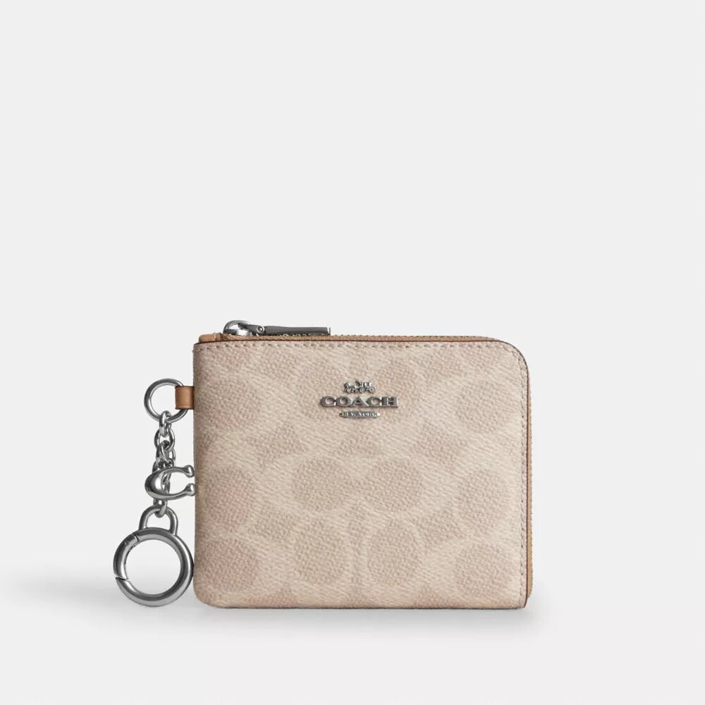 Small Corner Zip Wallet in Signature Canvas