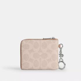 Small Corner Zip Wallet in Signature Canvas