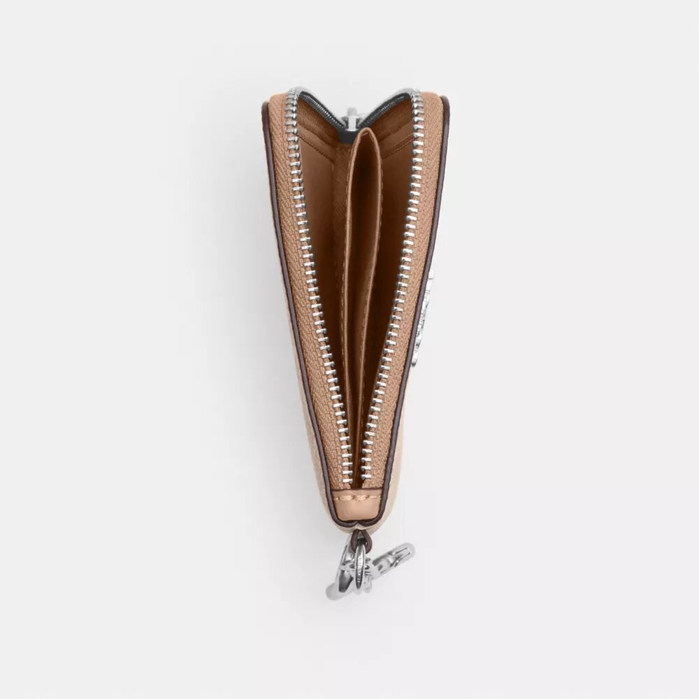 Small Corner Zip Wallet in Signature Canvas