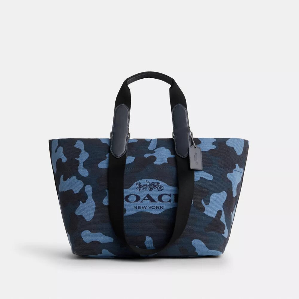 Small Tour Tote Bag with Camo Print