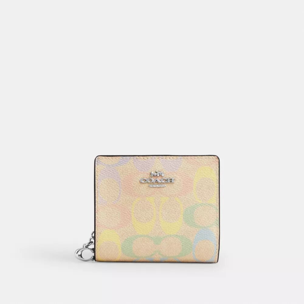 Snap Wallet in Rainbow Signature Canvas