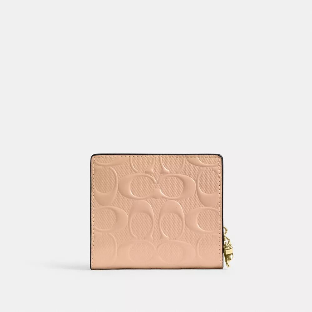 Snap Wallet in Signature Leather with Charm