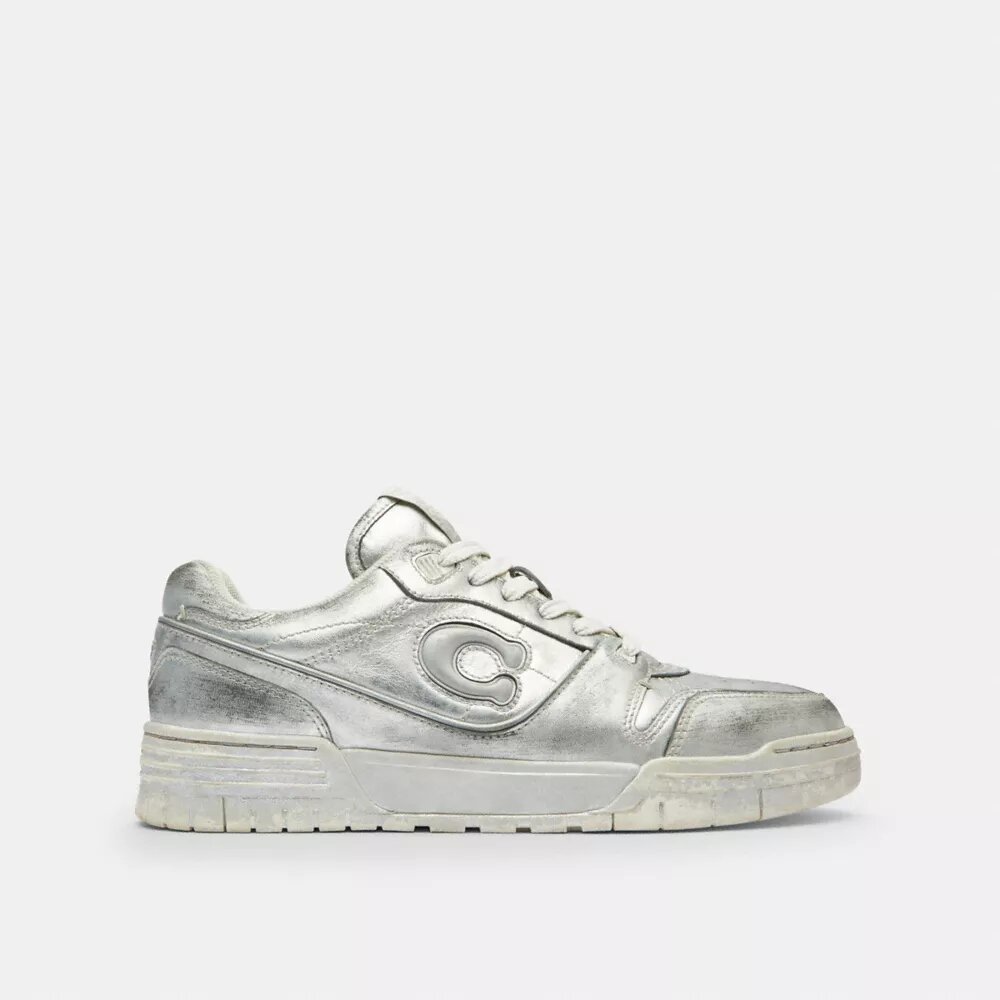 Soho Sneaker in Distressed Metallic Leather