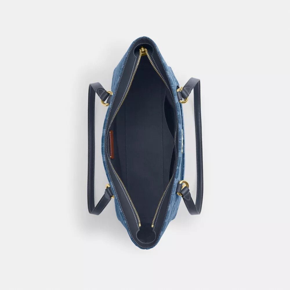 Station Tote Bag in Signature Denim