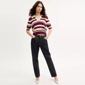 Striped Knit Polo