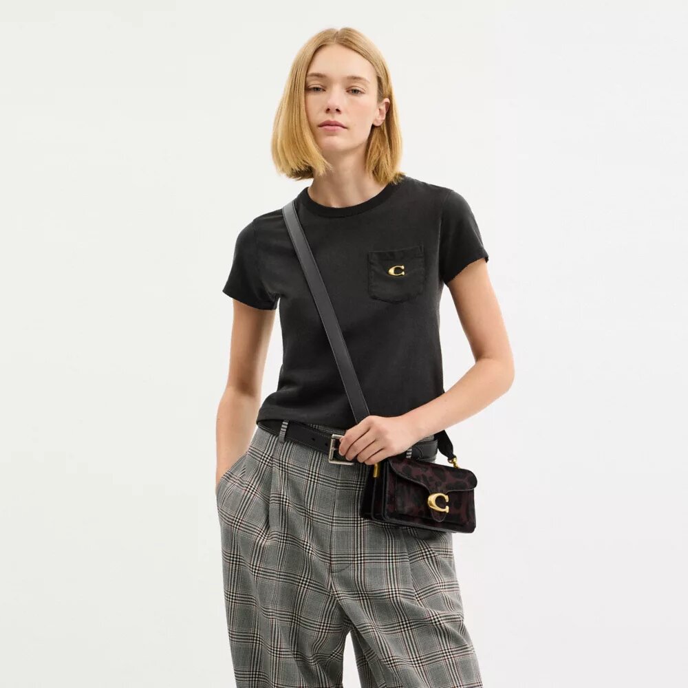 Tabby Shoulder Bag 20 in Haircalf with Leopard Print