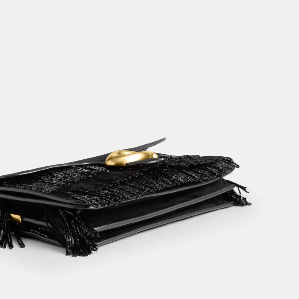 Tabby Shoulder Bag 26 with Crystal Beaded Fringe