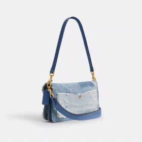 Tabby Shoulder Bag 26 with Repurposed Denim Patchwork