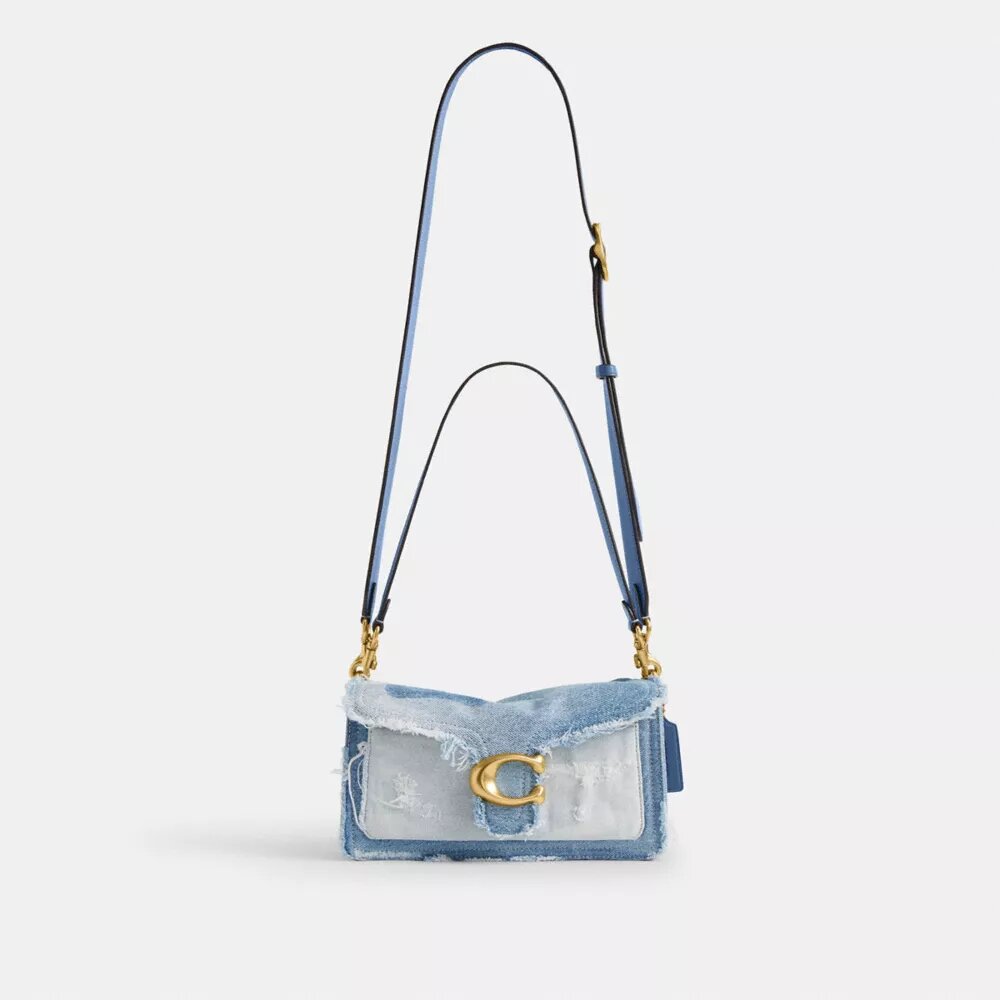 Tabby Shoulder Bag 26 with Repurposed Denim Patchwork