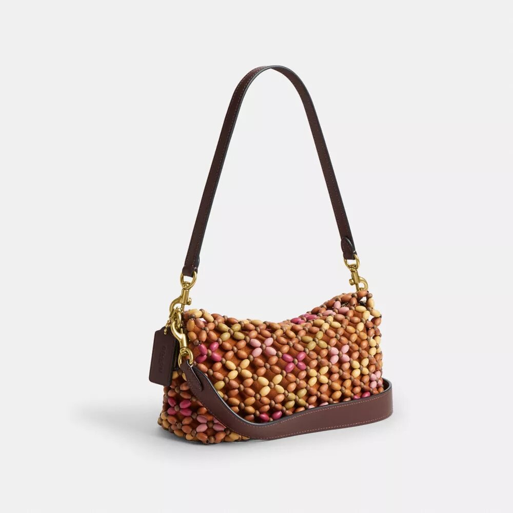 Tabby Shoulder Bag 26 with Wooden Beading