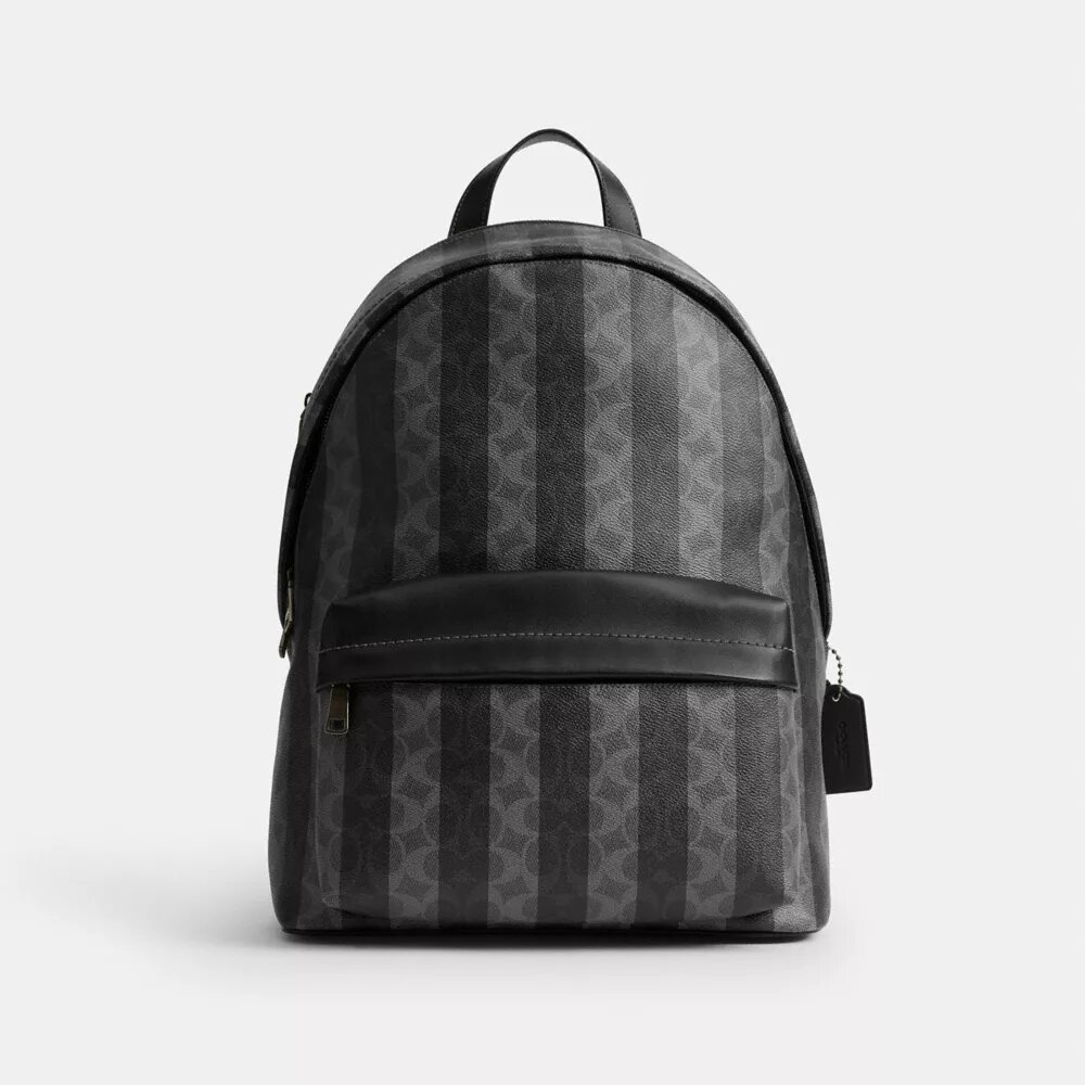 Taylor Backpack in Signature Canvas with Stripes