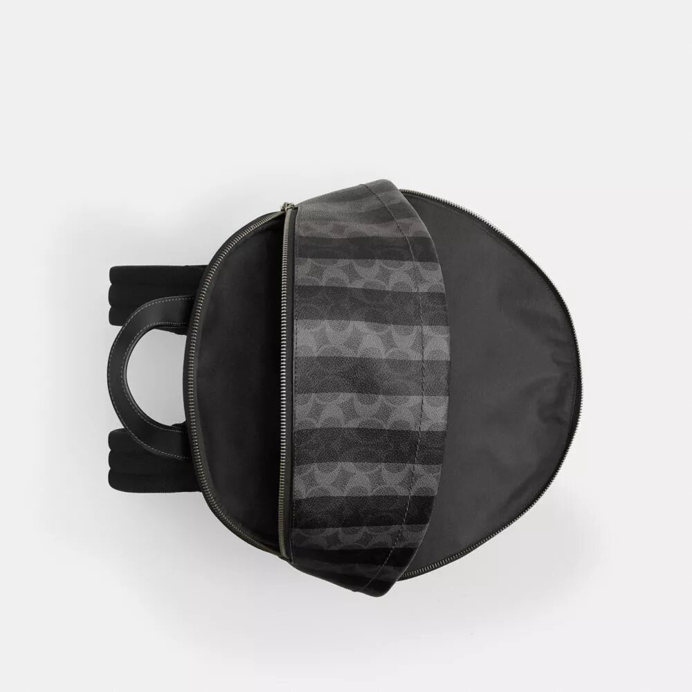 Taylor Backpack in Signature Canvas with Stripes