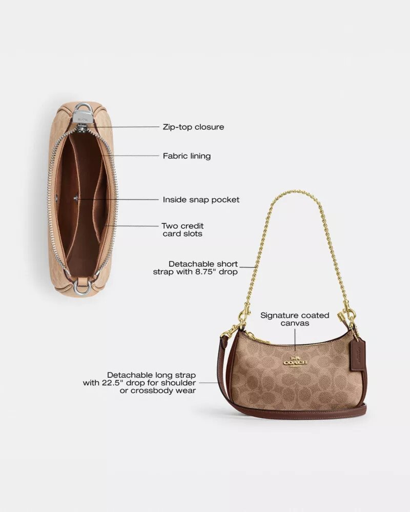 Teri Mini Crossbody Bag in Signature Canvas