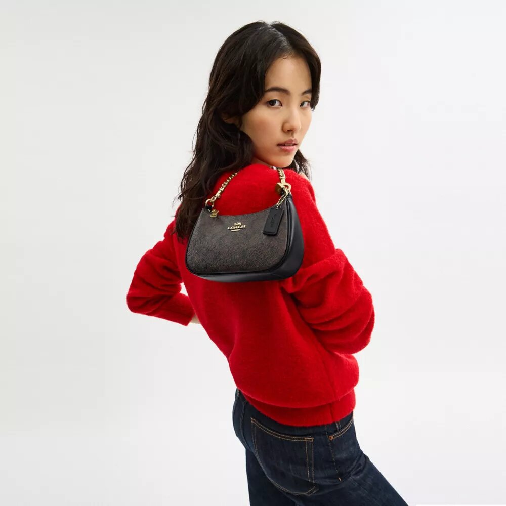 Teri Mini Crossbody Bag in Signature Canvas