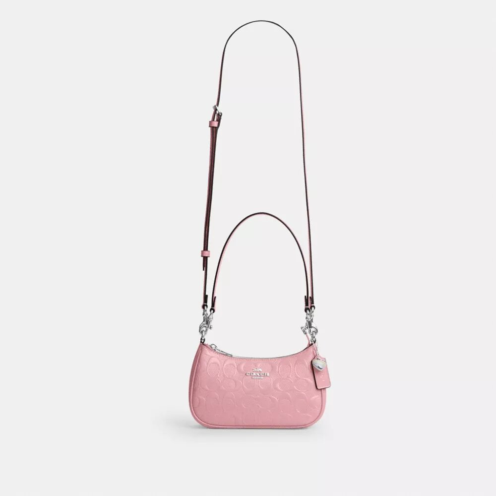 Teri Mini Crossbody Bag in Signature Leather with Heart Charm