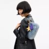 Teri Shoulder Bag in Loved Denim with Charms