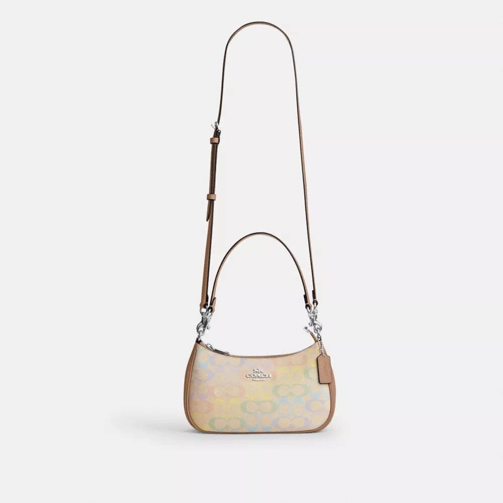 Teri Shoulder Bag in Rainbow Signature Canvas