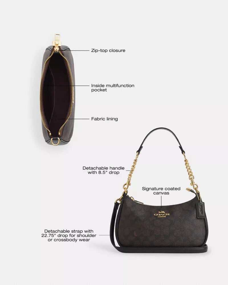Teri Shoulder Bag in Signature Canvas