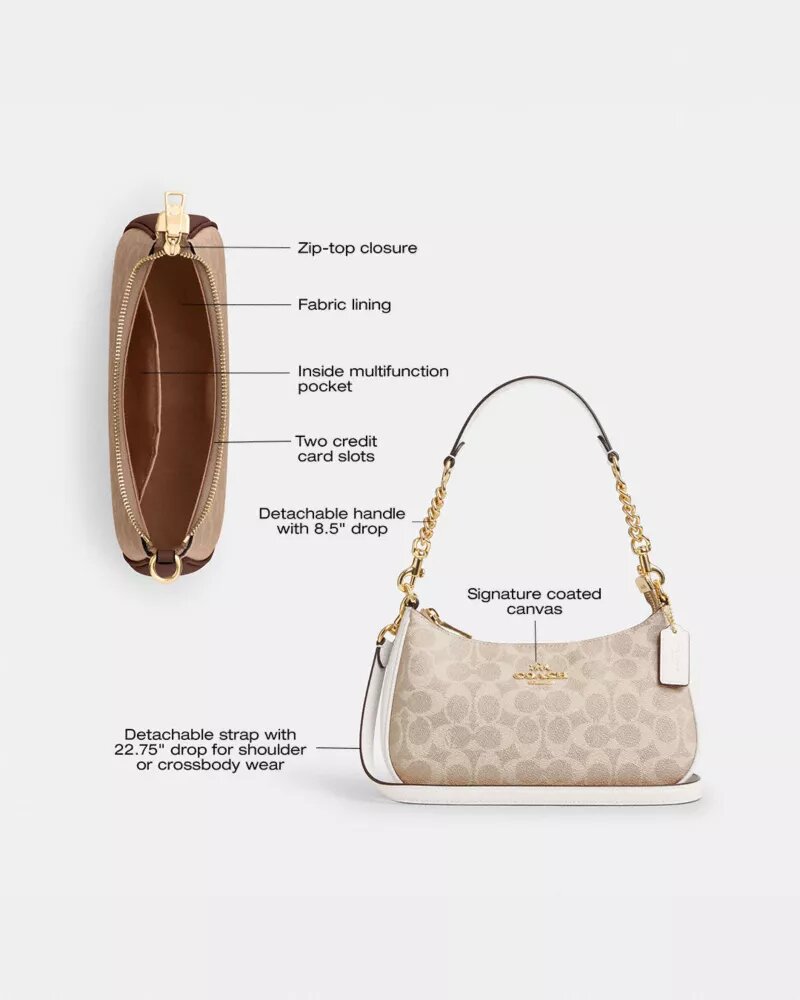 Teri Shoulder Bag in Signature Canvas