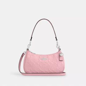 Teri Shoulder Bag in Signature Leather with Heart Charm