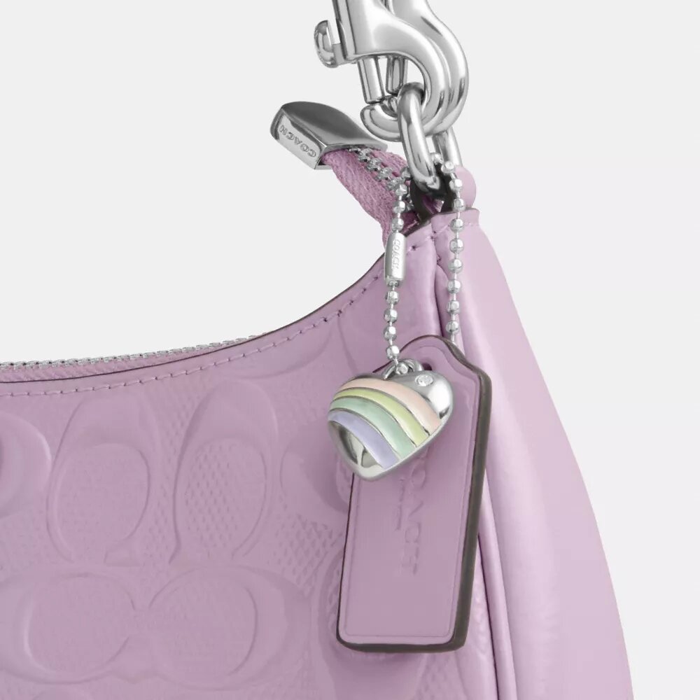 Teri Shoulder Bag in Signature Leather with Heart Charm