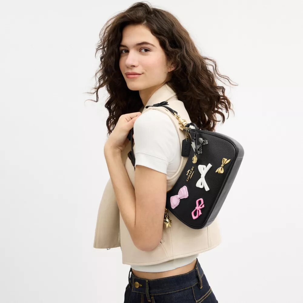 Teri Shoulder Bag with Bows and Charms